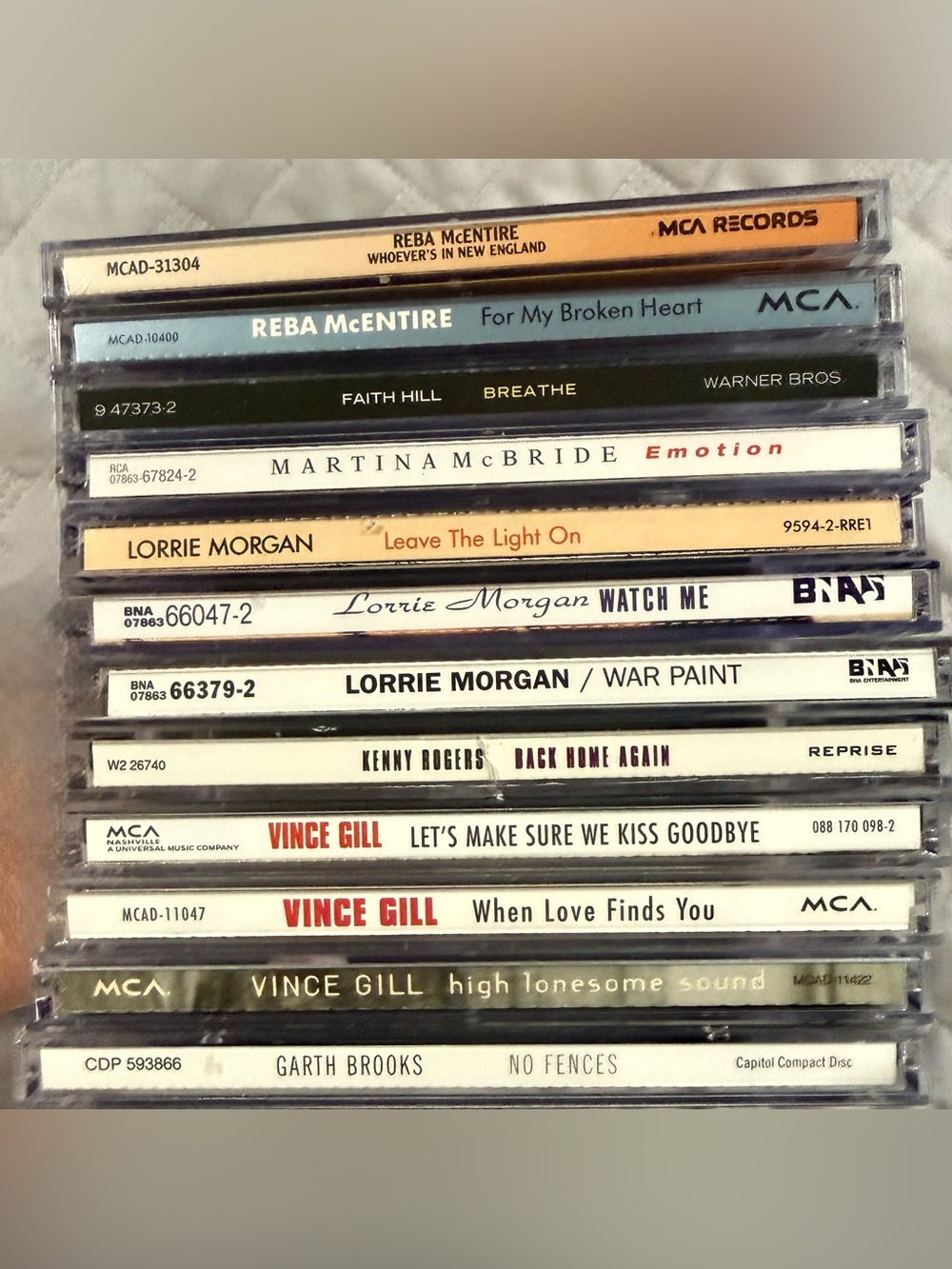 12 Country CDs Garth Reba Vince Lorrie Martina Kenny Faith Hill Country Music